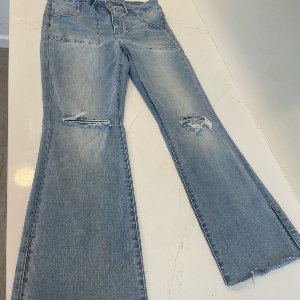 American Eagle AE 8 Extra Short High Rise Next Level Stretch Kick Boot Jeans